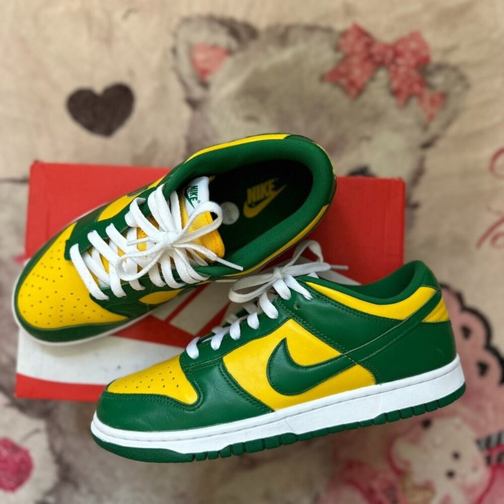 Nike Dunk Low “Brazil” Colorway – Green/Yellow – Size [6-9] – 100% Authentic!